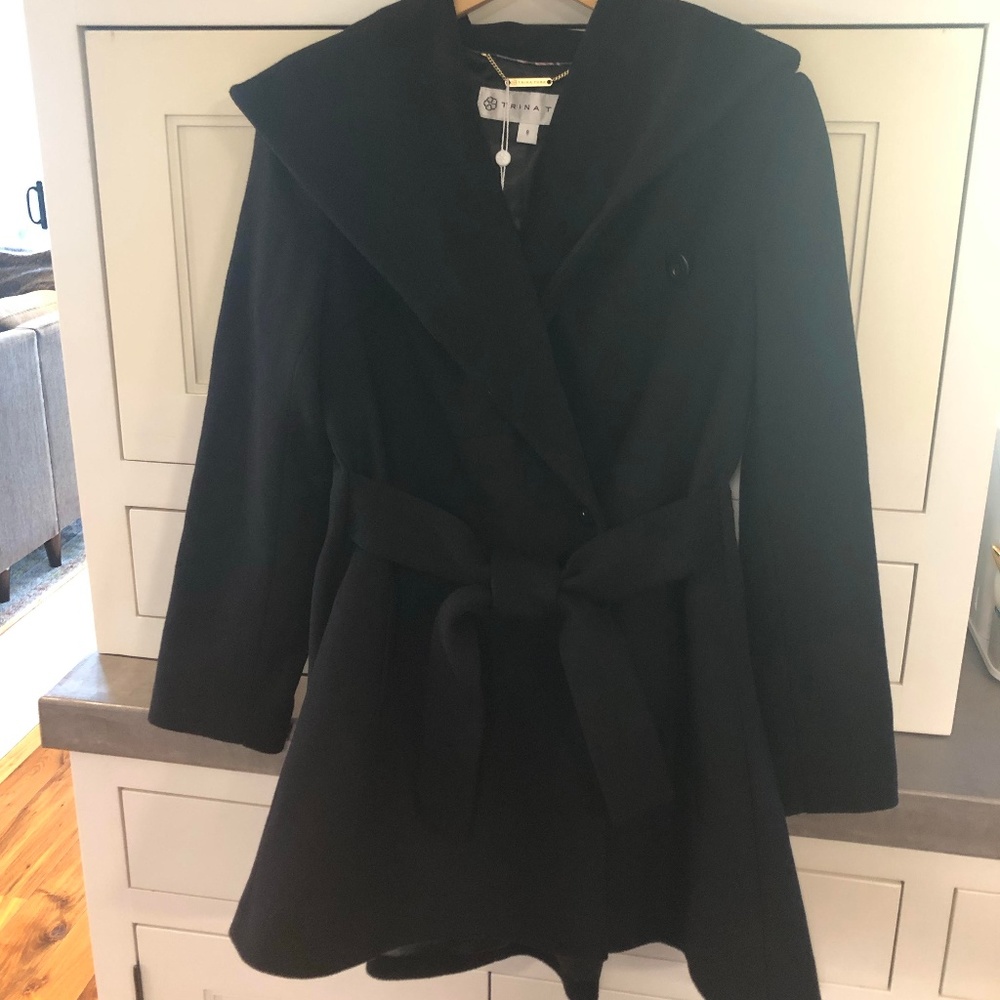 Trina Turk - Black Wool / Cashmere coat size 8